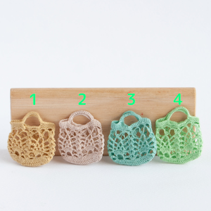 Miniature crochet bag Tiny crochet bag Crochet String Bag  Shopping Bag for dollhouse scale 1/12 Dollhouse Accessory
