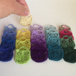 Miniature bag Tiny crochet bag Crochet String Bag Miniature shopping tote Dollhouse Accessory scale 1/12