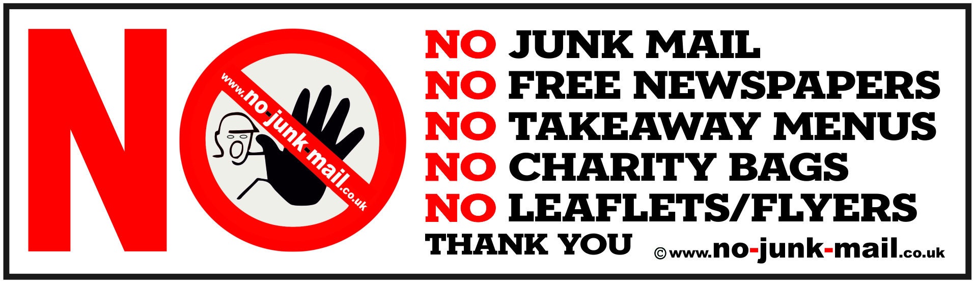 No Junk Mail Sign No Canvassing Vinyl Letterbox Front Door Etsy Canada