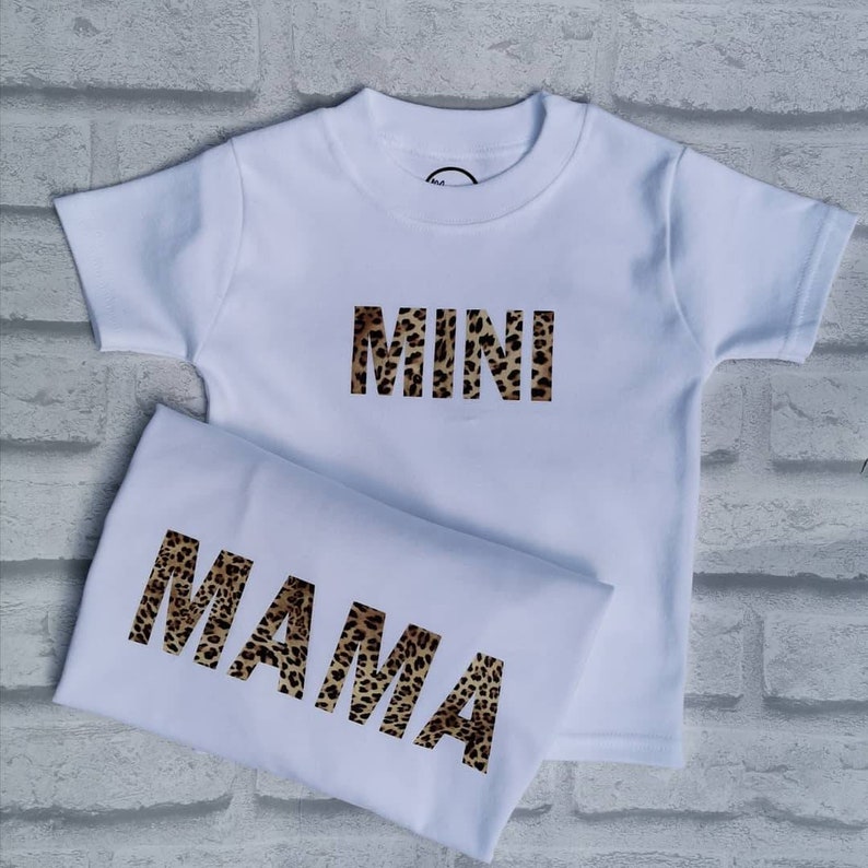 mama t shirt leopard print