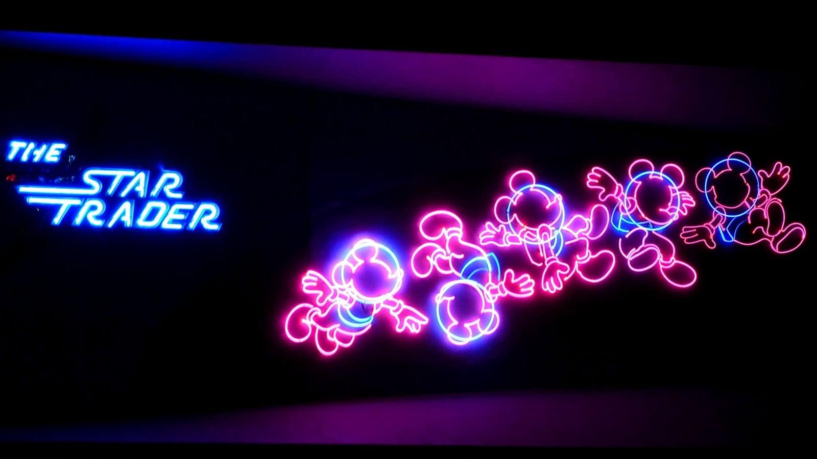 Astro Mickey Sticker: Neon Star Trader, Waterproof Vinyl - Etsy