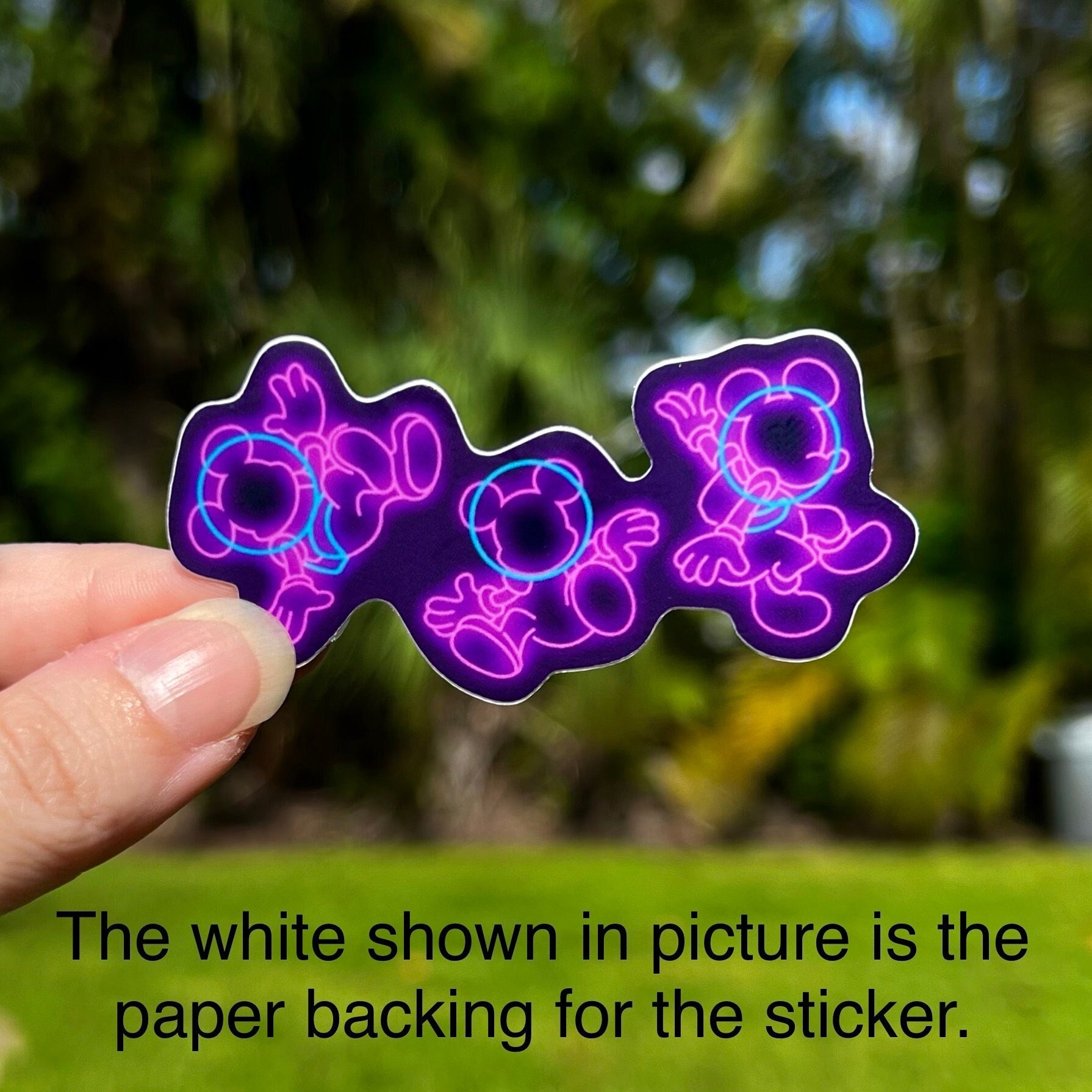 Astro Mickey Sticker: Neon Star Trader, Waterproof Vinyl - Etsy