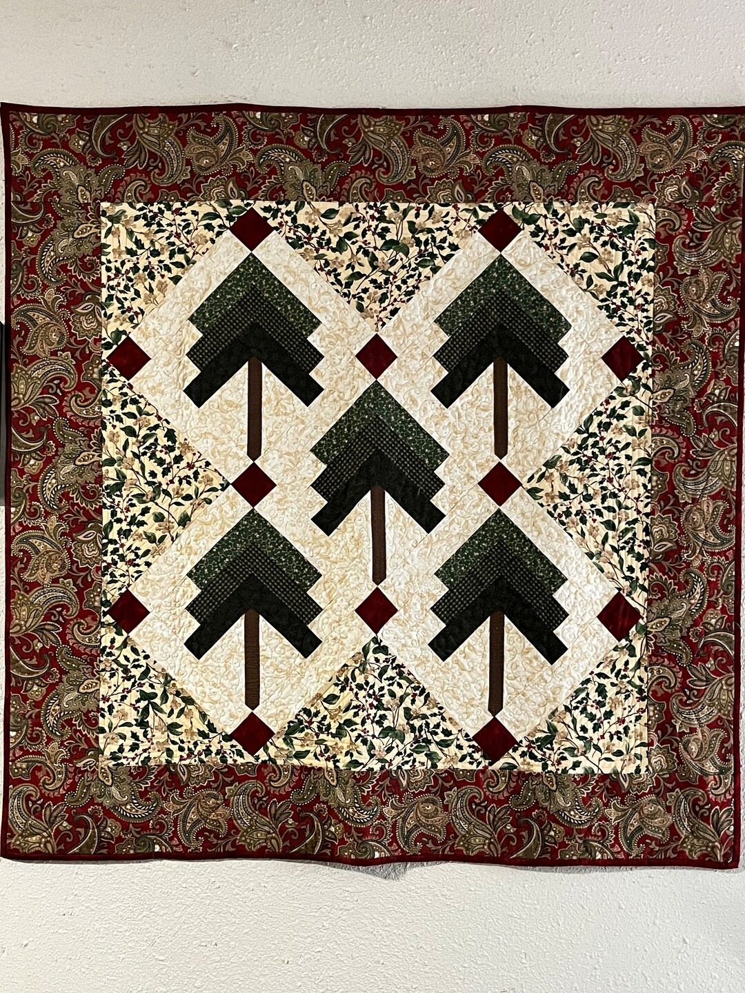Christmas Pine Tree Wall Hanging - Etsy