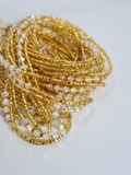 Gold and Diamond Waist Beads| Belly Chain Weight control African beads|belly beads| Ghana Waist beads| Weight Tracker Beads| Nigerian Beads