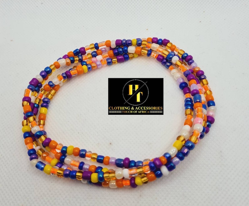 Weight Tracker Ghana beads Nigerian waist beads Multi colours Waist Beads|On Sale Belly Chain Weight control African beads|belly beads