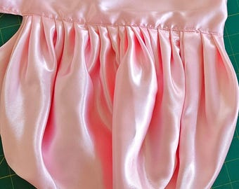 Tie band Pale Pink Reversible Satin hair bonnet|Satin Elasticated, Sleep Hat Bonnet, Headscarf. Night Sleep, Protecting Hairstyle,