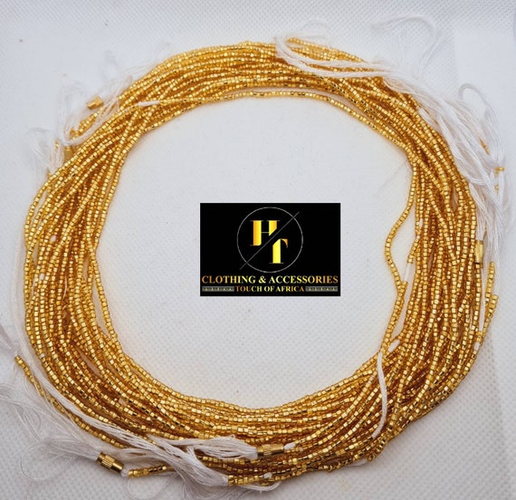 Small Gold Colour Waist Beads|on Sale Belly Chain Weight Control