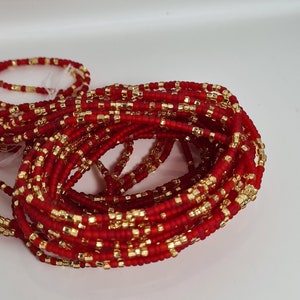 Handmade African Waist beads from West Africa Senegal. Unique beads with a  sparkle to them. Made with Long Lasting Stretchy material for durability.