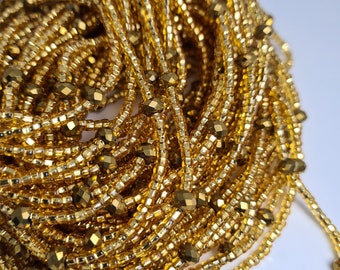 Gissel Gold Waist Bead|Belly Chain|weight loss beads|Weight control beads|African Waist bead|Multi coloured African waist Beads! On sales.