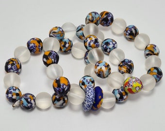 Hochwertiges handgefertigtes Armband mit Perlendesign| Erwachsene Größe| Geschenk für Schwester| Hergestellt in Ghana.