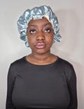 Duckegg Reversible Satin hair bonnet|Satin Elasticated. Sleep Hat Bonnet. Headscarf. Night Sleep. Protecting Hairstyle. product logo