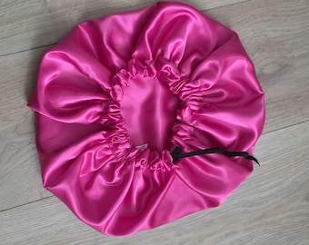Barbie pink adjustable satin bonnet