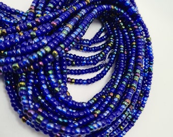 Blue Mix Waist Beads|On Sale Belly Chain Weight control African beads|belly beads|Ghana beads| Weight Tracker| Nigerian waist beads