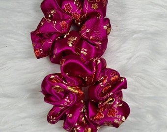 Chinese Print Scrunchie Soft Stretchy Hair Accessories Hair Tie