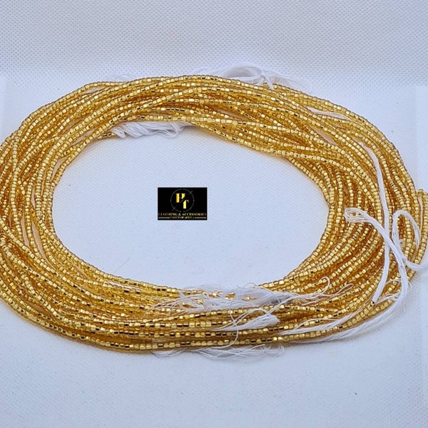 Gold colour Waist Beads|On Sale Belly Chain Weight control African beads|belly beads| Ghana beads| Weight Tracker|Nigerian waist beads