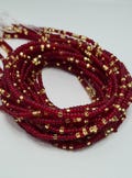 Red wine frosted Waist Beads|On Sale Belly Chain Weight control African beads|belly beads| Ghana beads| Weight Tracker| Nigerian waist beads