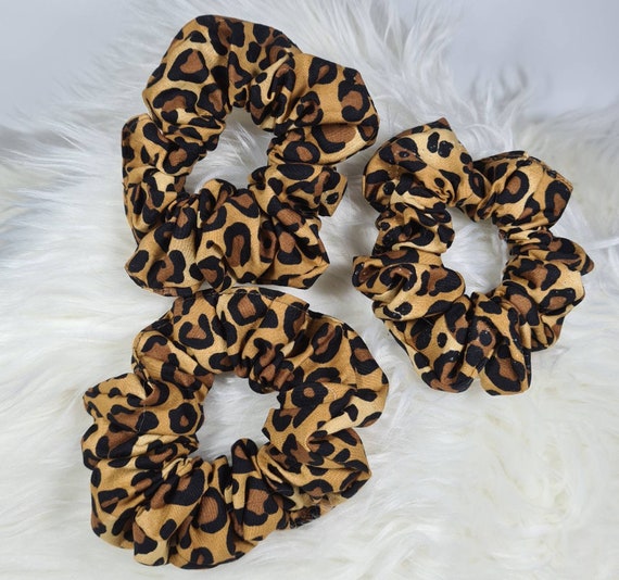 Scrunchie Soft Cotton Hair Accessories Hair Tie Leopard Print 