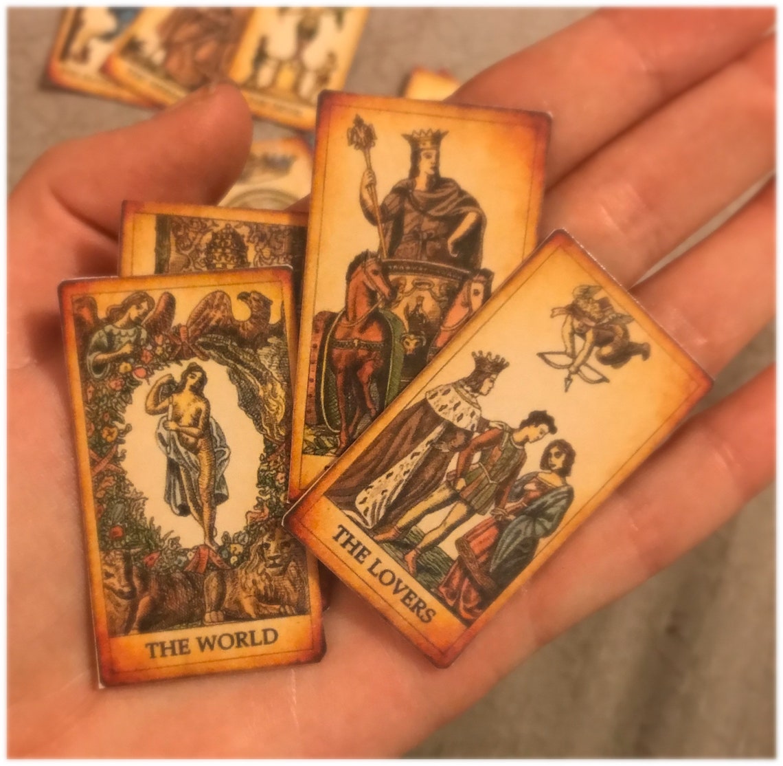 Miniature Tarot Cards 78 major and Minor Arcana Etsy