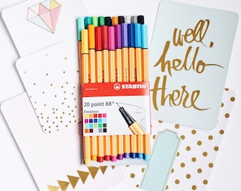 Stabilo Pens 20 Point 88 with 5 Note Cards (Gift of our shop)