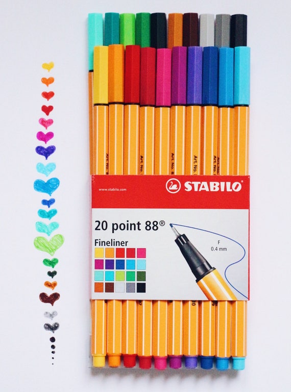 Fineliner Stabilo Point 88 0,4 mm assortiti astuccio da 6 - 88/6