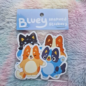 Bluey Sticker y Bingo Sticker Bluey Vinyl sticker pack 3 pegatinas  impermeables -  España
