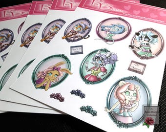 Hoja de pegatinas de animales de anime, pegatinas de animales del zoológico