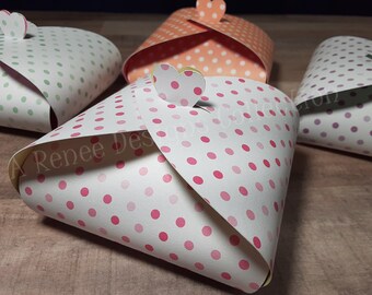 Cajas de regalo de papel pequeñas con puntos de 4 piezas, ideas para obsequios pequeños, origami, diseños para obsequios