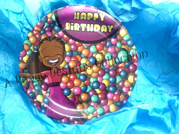 African American Birthday Party Plates Pack Of 8 Paper Etsy