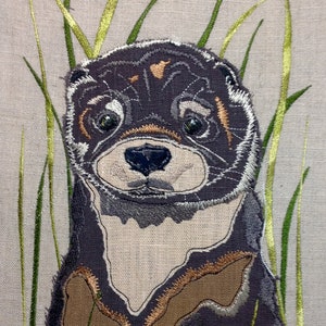 Raw Edge Applique Design &#39;Mr Otter&#39;