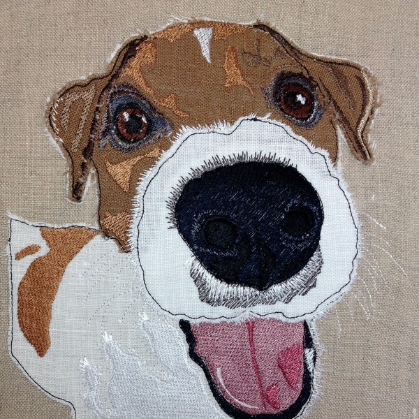 Raw Edge Applique 'BELLA the JACK RUSSELL'
