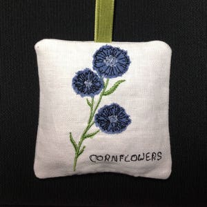 Raw Edge Applique Design &#39;Cornflower Lavender Bag&#39;