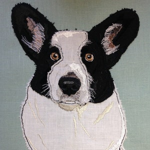 Raw Edge Applique &#39;NITRO the Corgi&#39;