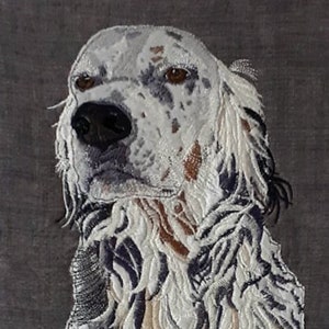 Raw Edge Applique &#39;English Setter&#39;