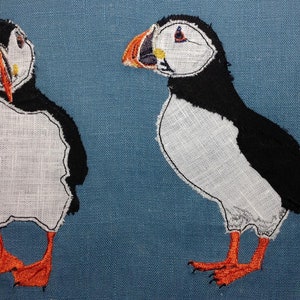 Raw Edge Applique Design &#39;Puffins AND Puffin Portraits&#39; four individual designs, each in three sizes