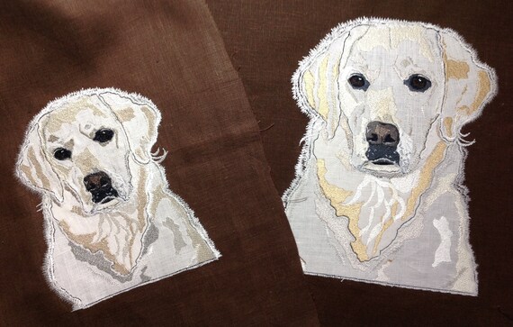 Xxx Dog Loevy Video - Raw Edge Applique 'DAISY the Golden Retriever' - Etsy Singapore