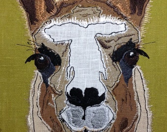 Applique à bords bruts 'DOLLY le lama'