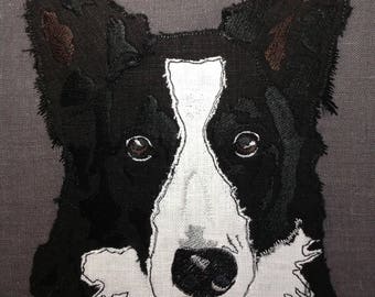 Raw Edge Applikation 'TROOPER the Border Collie'