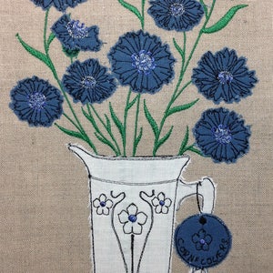 Raw Edge Applique Design &#39;Cornflowers&#39;