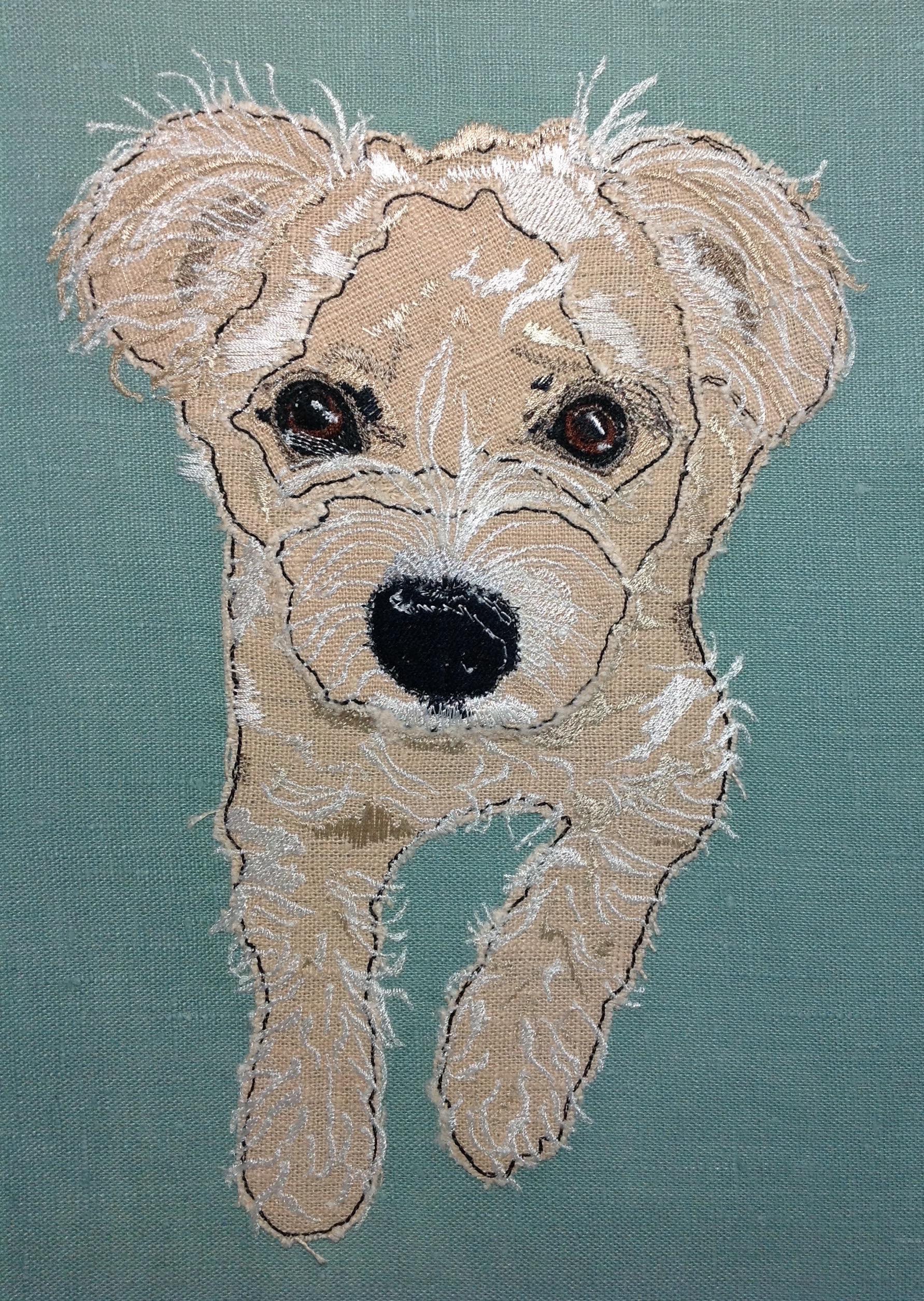 Raw Edge Applique 'jackson the Morkie' Etsy UK