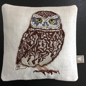 Raw Edge Applique Design &#39;Little Owl Lavender Bag&#39; plus bonus 4x4 Little Owl Design
