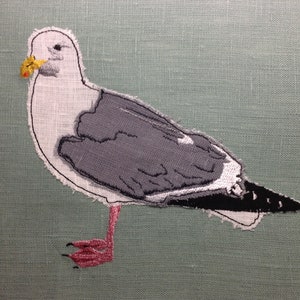 Raw Edge Applique Design &#39;Seagulls&#39;