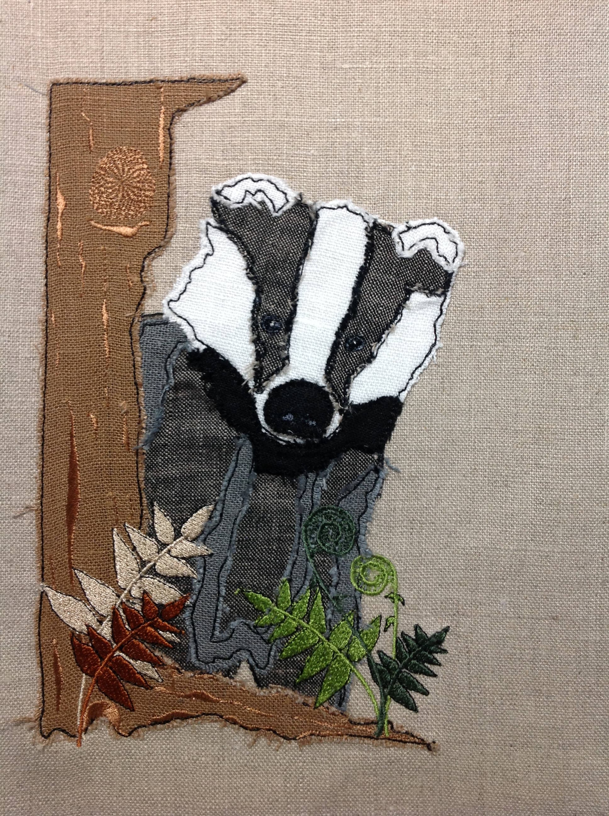Raw Edge Applique 'badger' - Etsy
