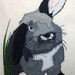 Raw Edge Applique 'MOLLY the RABBIT - Two Versions Included - Etsy