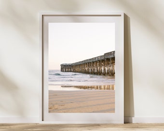 Huntington Beach Pier Digital Download, California Pier Wall Art Prints, Landscape Photography, Beach Poster, Pier Digital Download