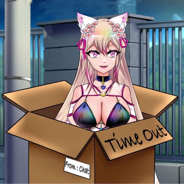 Vtuber Penalty Box Asset | Time Out, Twitch Redeem (PNG)