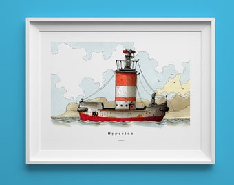 Lighthouse, Ships posters, Ligththouse decor, Boat Decor, Wall Art, Print Decor, Baby Boy, Ship Poster, Sea Decor, Ship Decor