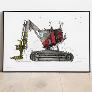 Printed Poster - Huge Forest Harvester - large and detailed printed poster perfect for a wall decoration.