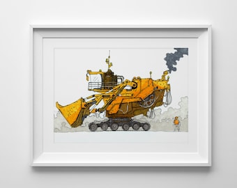 Poster for Boy, Constructions, Poster For Boy, Construction Poster, Kids Decor, Wall Decor For Boy, Nursery Decor for boys, Excavator