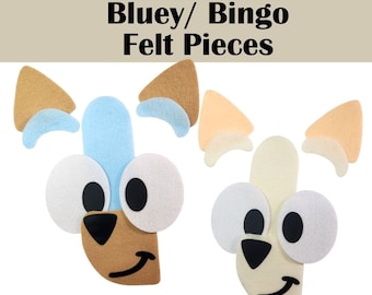 Blå/Bingo karaktär filtbitar