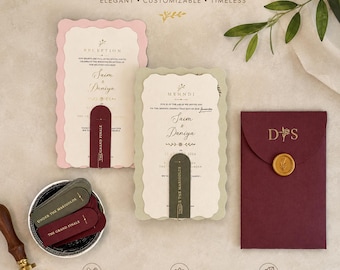 Gold Foil Wedding Invitation Card, Luxury Wedding Reception Invitation, Personalized Card, Elegant Wedding Stationery, Custom Wedding